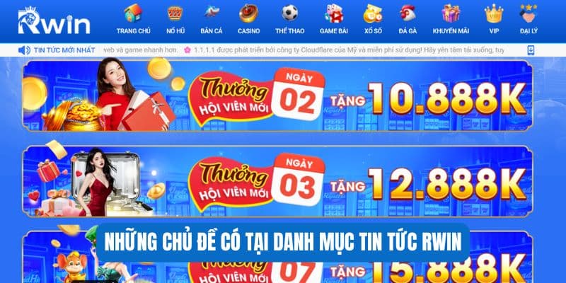 Những chủ đề có tại danh mục tin tức RWIN